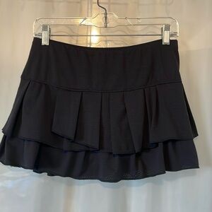 Lucky In Love Black Tennis Golf Pickleball Skirt size M (8-10)
